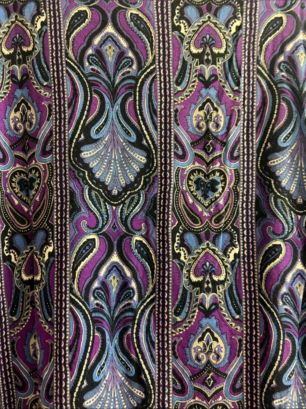 Michael Kors Purple Paisley-Style Short Sleeve Tee